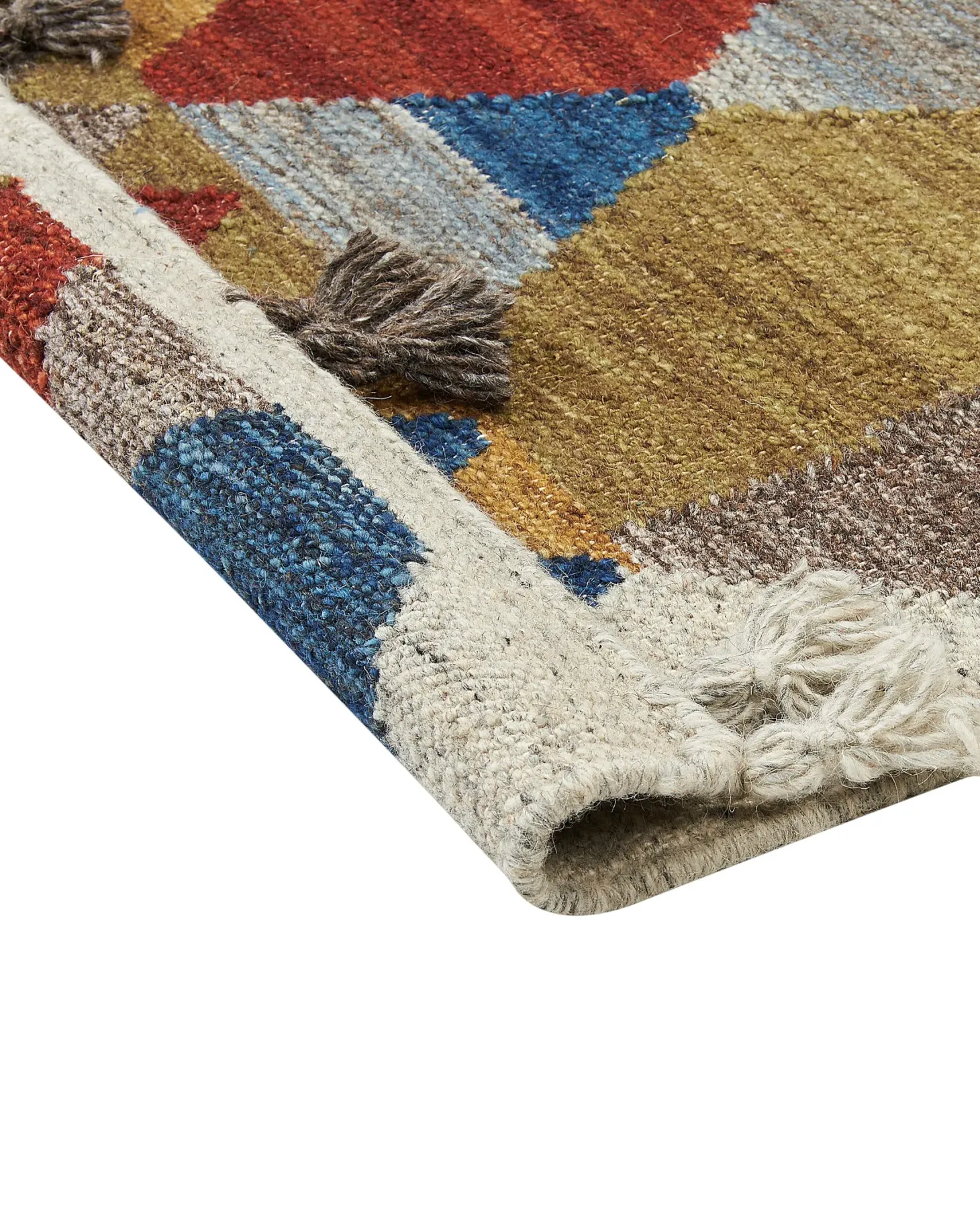 Dywan ARZAKAN Kolorowy 160 x 230 cm Wełna Kilim