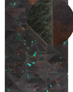 Dywan ATALAN Brązowy 160 x 230 cm Skóra naturalna