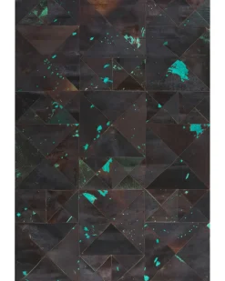 Dywan ATALAN Brązowy 160 x 230 cm Skóra naturalna