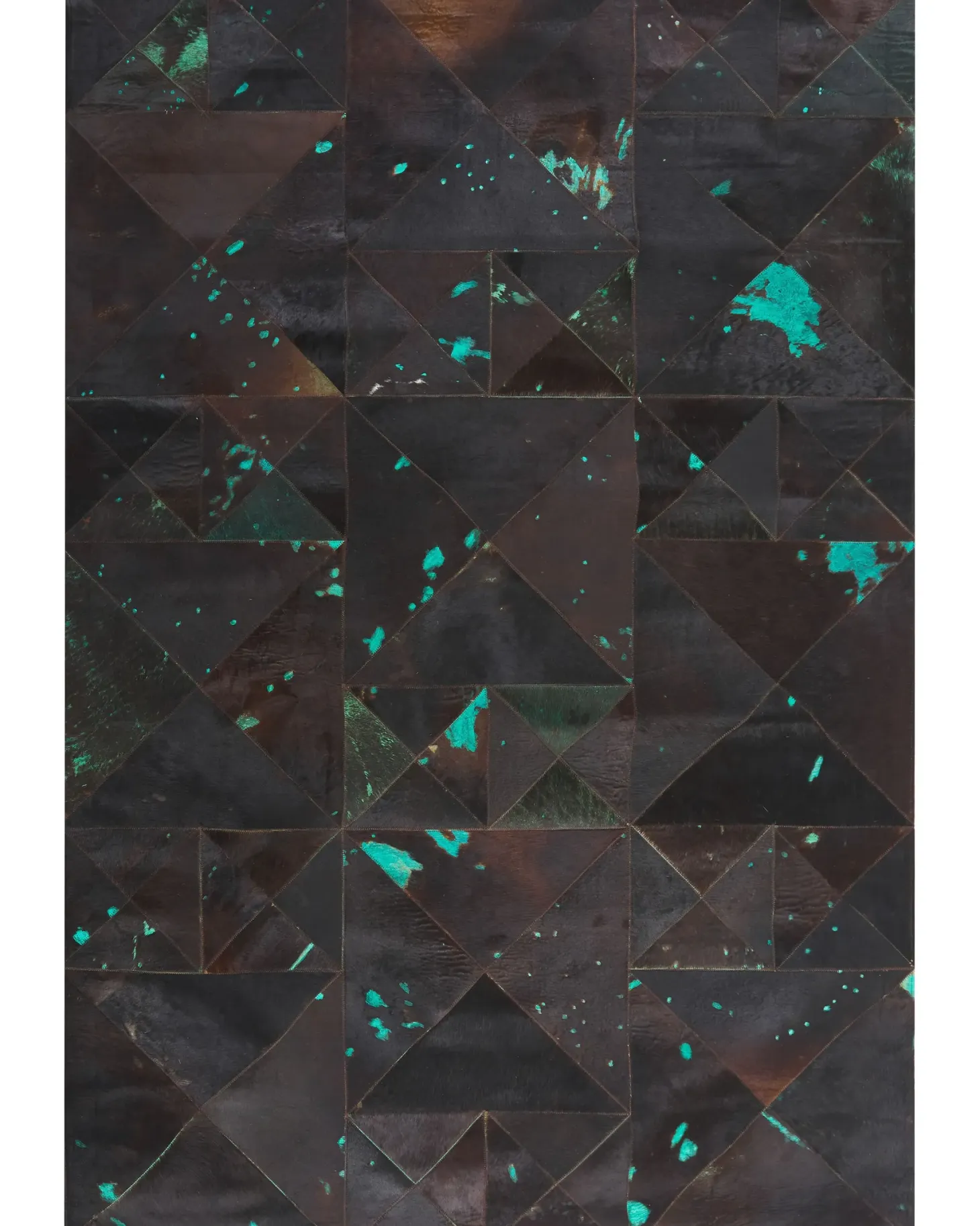 Dywan ATALAN Brązowy 160 x 230 cm Skóra naturalna