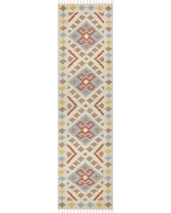 Dywan ATAN Kolorowy 80 x 300 cm Bawełna Kilim