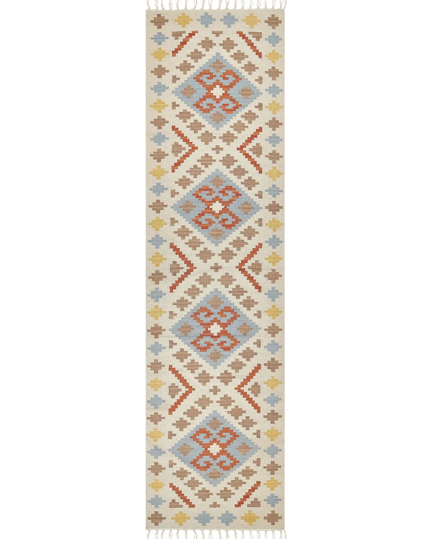 Dywan ATAN Kolorowy 80 x 300 cm Bawełna Kilim