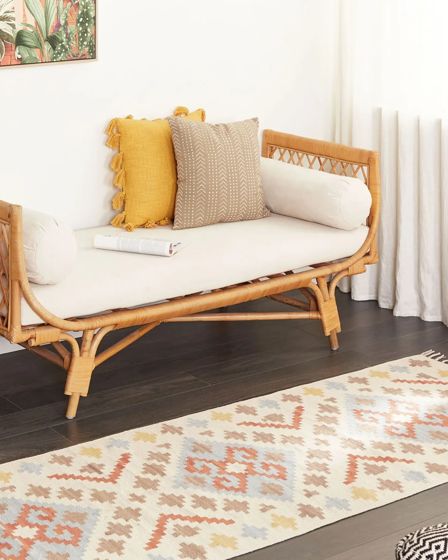 Dywan ATAN Kolorowy 80 x 300 cm Bawełna Kilim