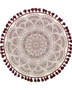 Dywan AYAKLI Czerwony ø 120 cm Bawełna