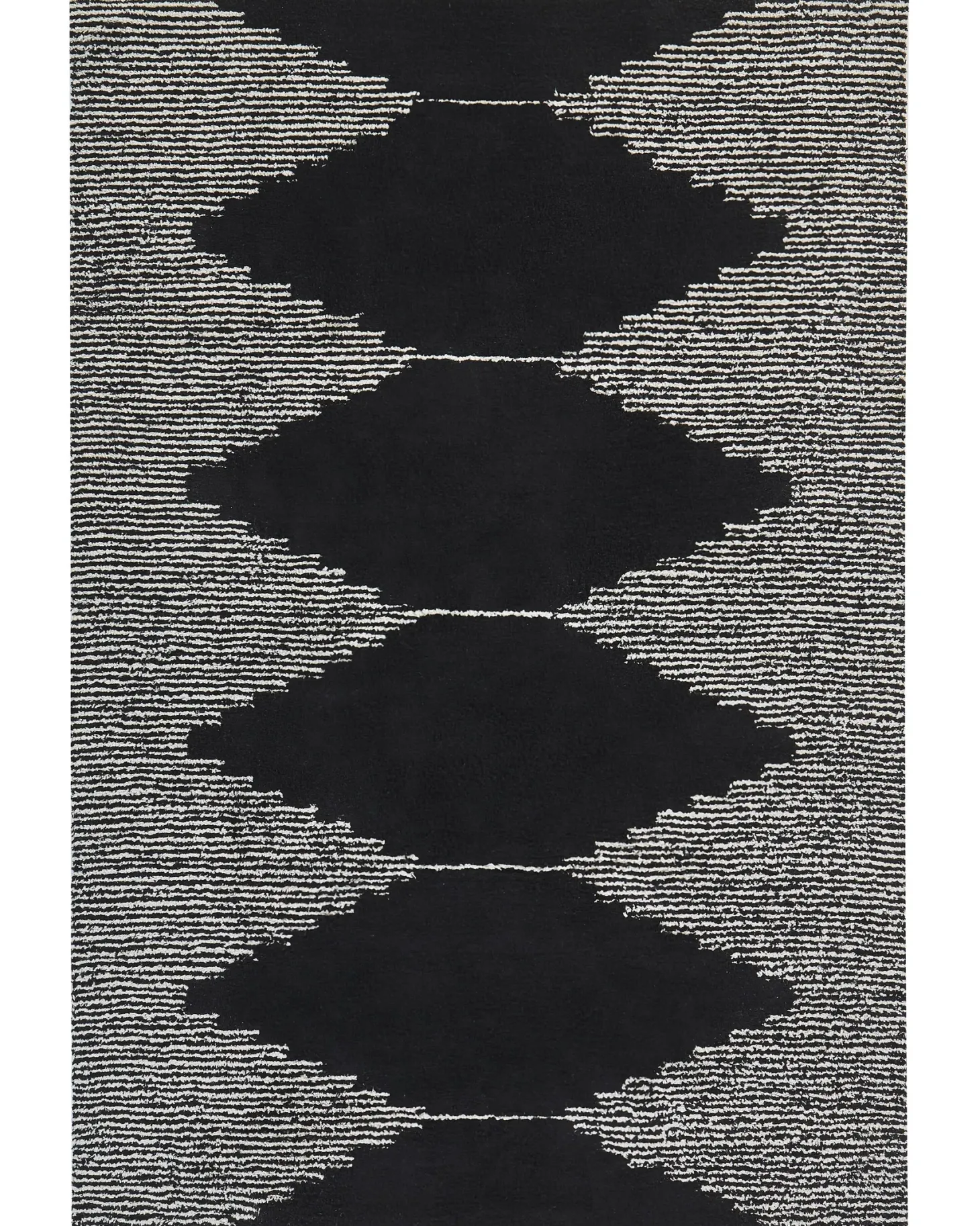 Dywan BATHINDA Czarny/ biały 160 x 230 cm Bawełna