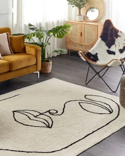 Dywan BAYIR Beżowy 160 x 230 cm Bawełna