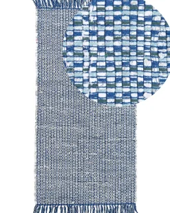 Dywan BESNI Niebieski 80 x 150 cm Bawełna