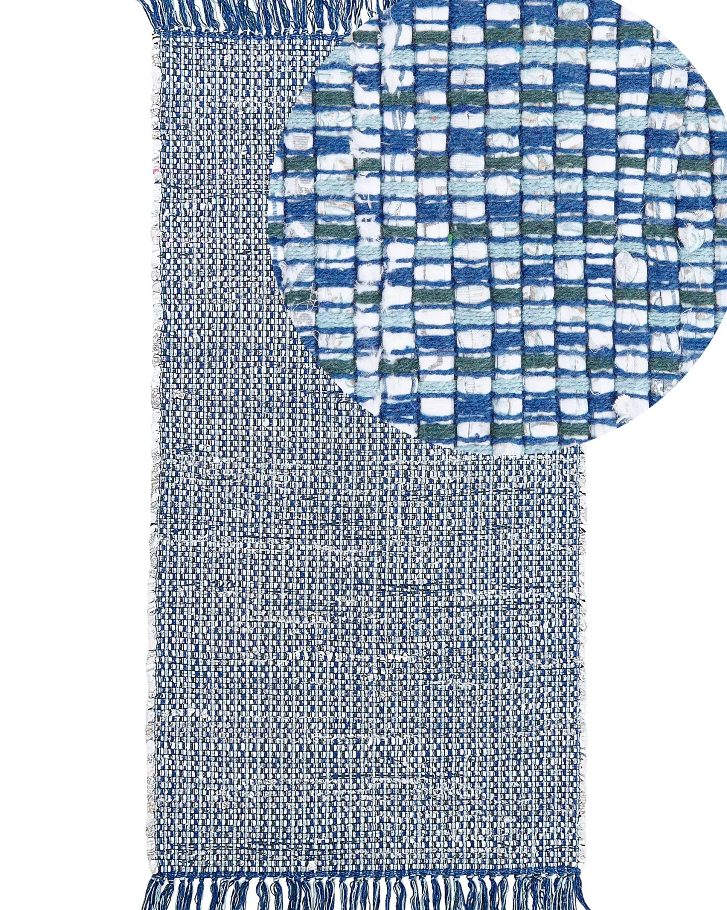 Dywan BESNI Niebieski 80 x 150 cm Bawełna