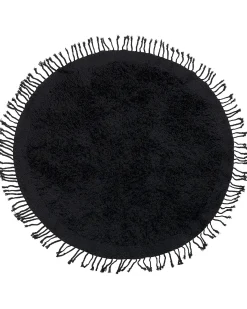 Dywan BITLIS Czarny ø 140 cm Bawełna