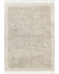 Dywan BITLIS Jasnobeżowy 140 x 200 cm Bawełna