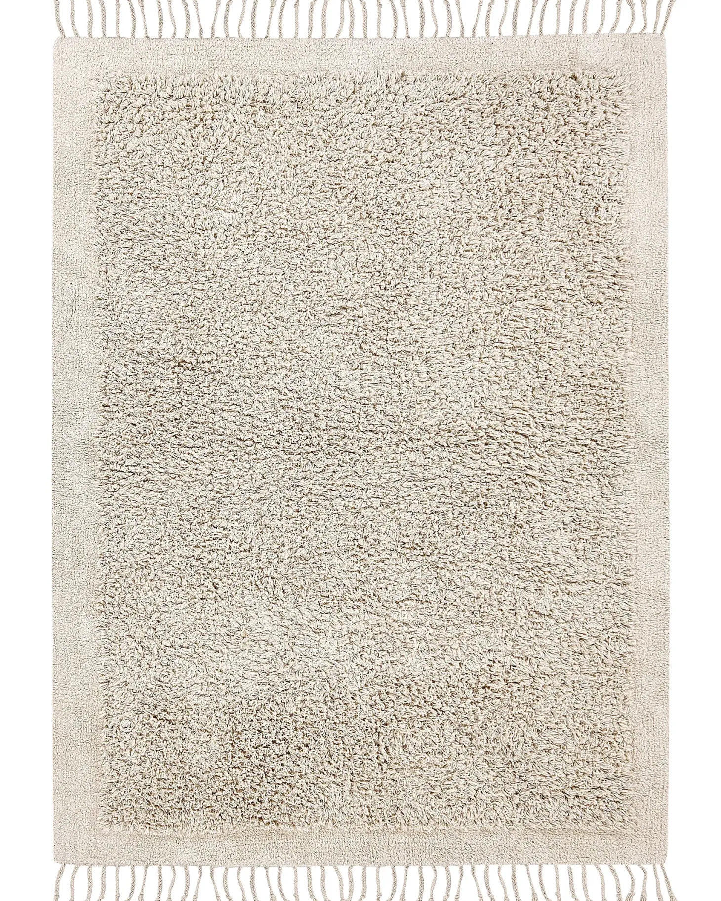Dywan BITLIS Jasnobeżowy 140 x 200 cm Bawełna