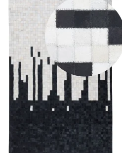 Dywan BOLU Czarny 160 x 230 cm Skóra naturalna