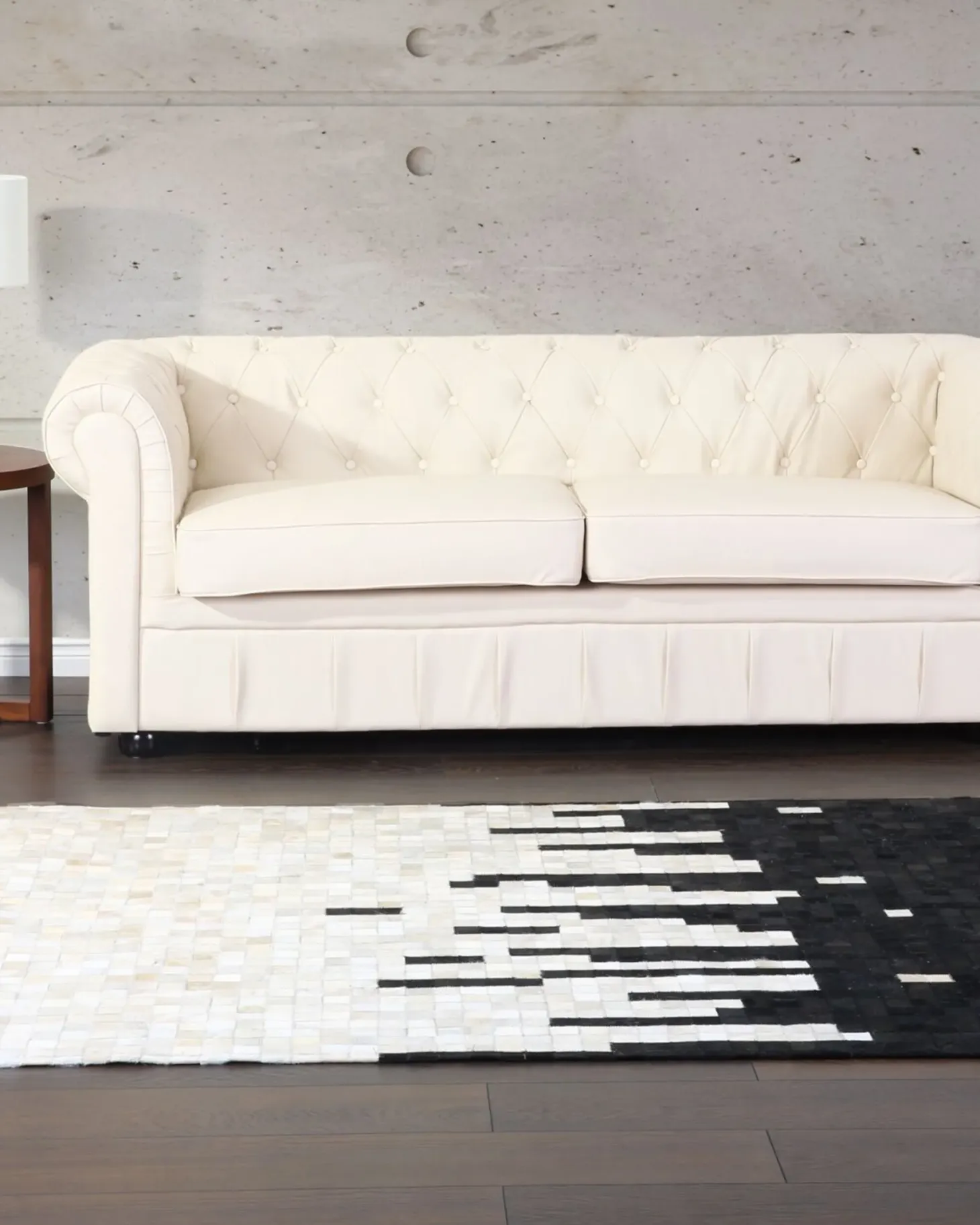 Dywan BOLU Czarny 160 x 230 cm Skóra naturalna