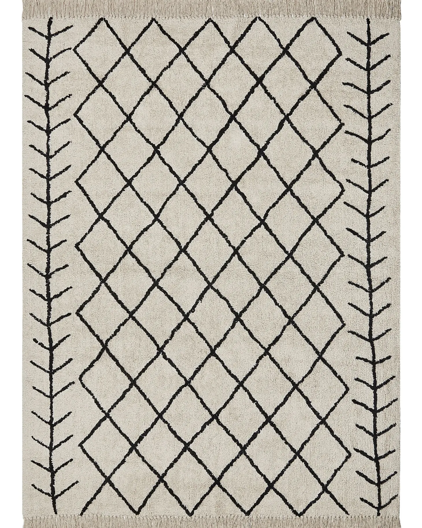 Dywan BOZKIR Beżowy 160 x 230 cm Bawełna