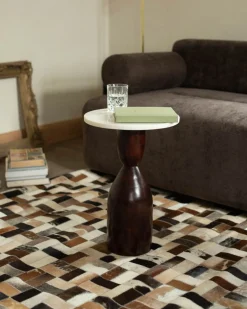 Dywan CESME Kolorowy 160 x 230 cm Skóra naturalna
