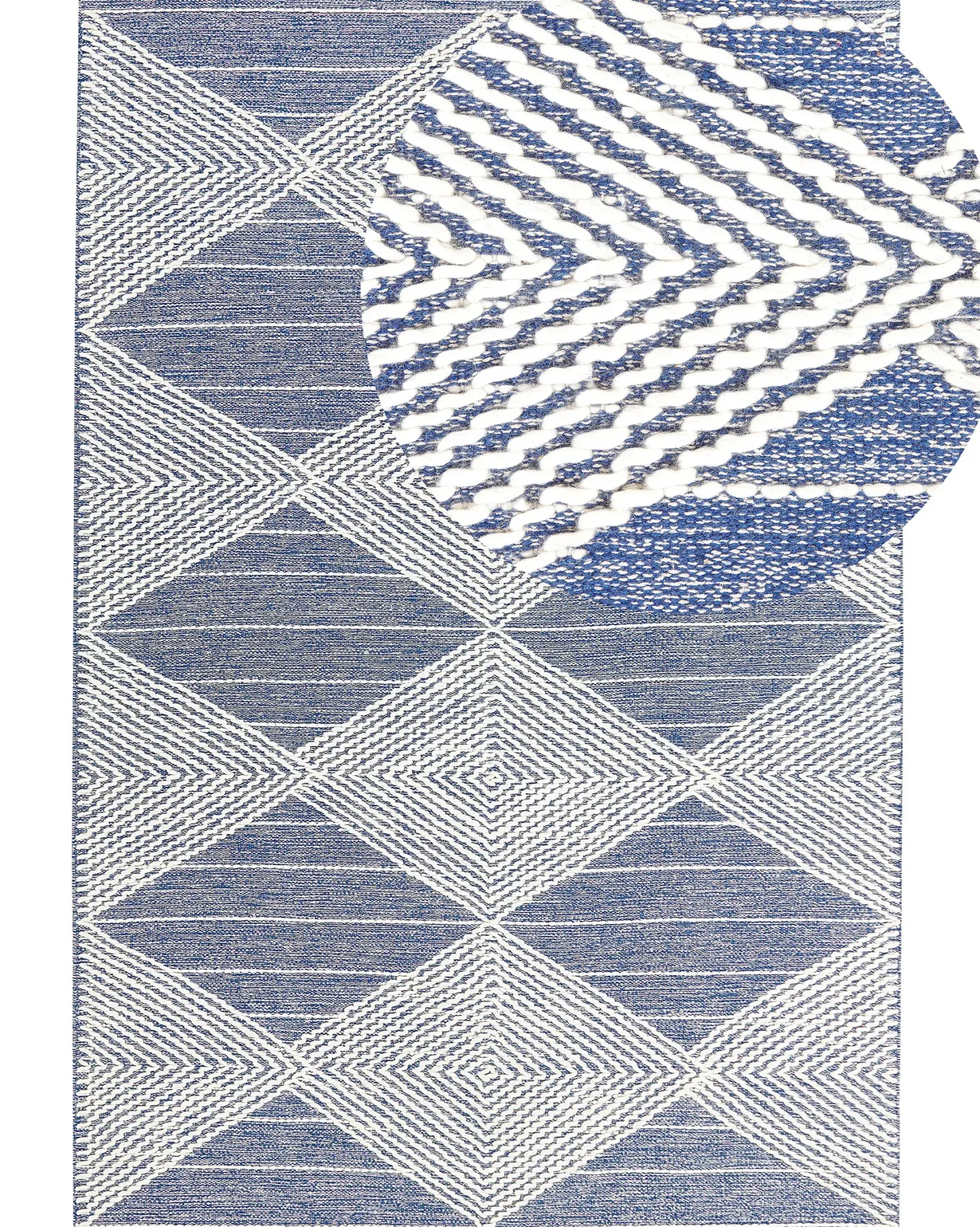 Dywan DATCA Niebieski 160 x 230 cm Wełna