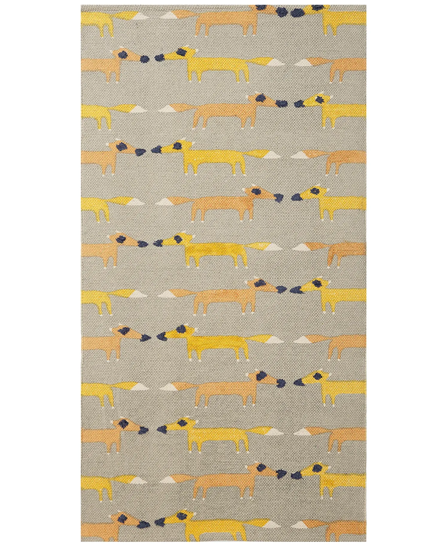 Dywan dziecięcy BANKGO Szary 80 x 150 cm Bawełna