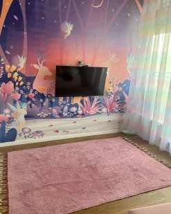 Dywan dziecięcy CAPARLI Różowy 140 x 200 cm Bawełna
