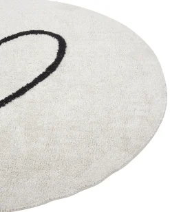 Dywan dziecięcy HEART Beżowy ø 140 cm Bawełna