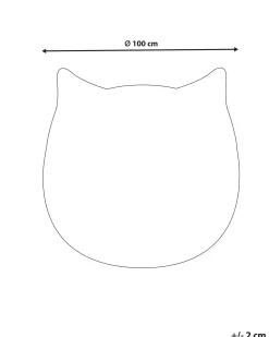 Dywan dziecięcy KITTY Biały ø 100 cm