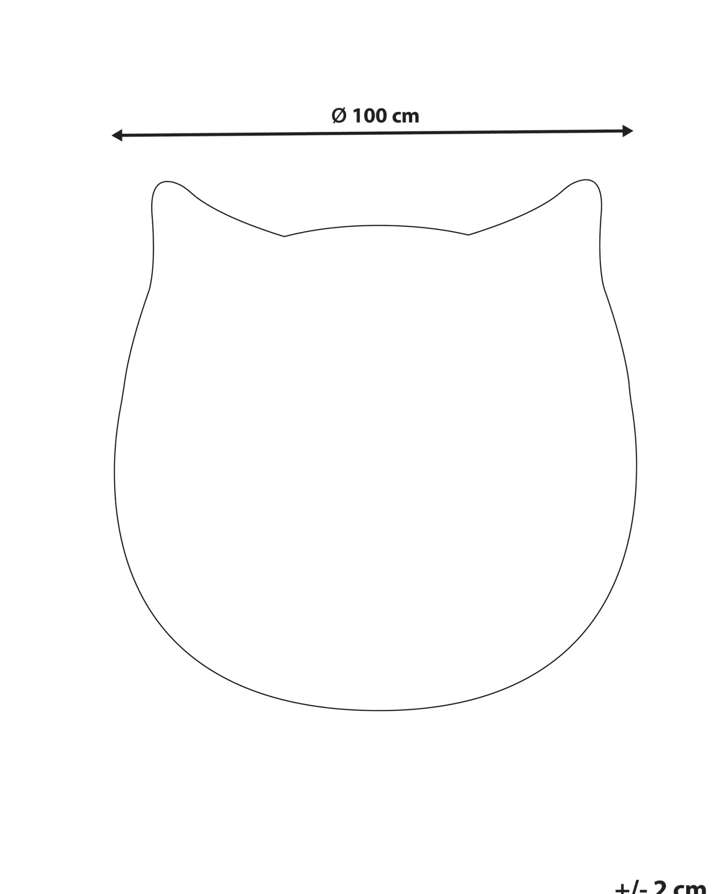 Dywan dziecięcy KITTY Szary ø 100 cm