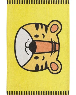Dywan dziecięcy RANCHI Żółty 60 x 90 cm Bawełna