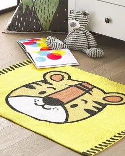 Dywan dziecięcy RANCHI Żółty 60 x 90 cm Bawełna
