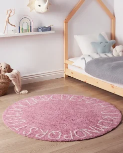 Dywan dziecięcy VURGUN Różowy ø 120 cm Bawełna