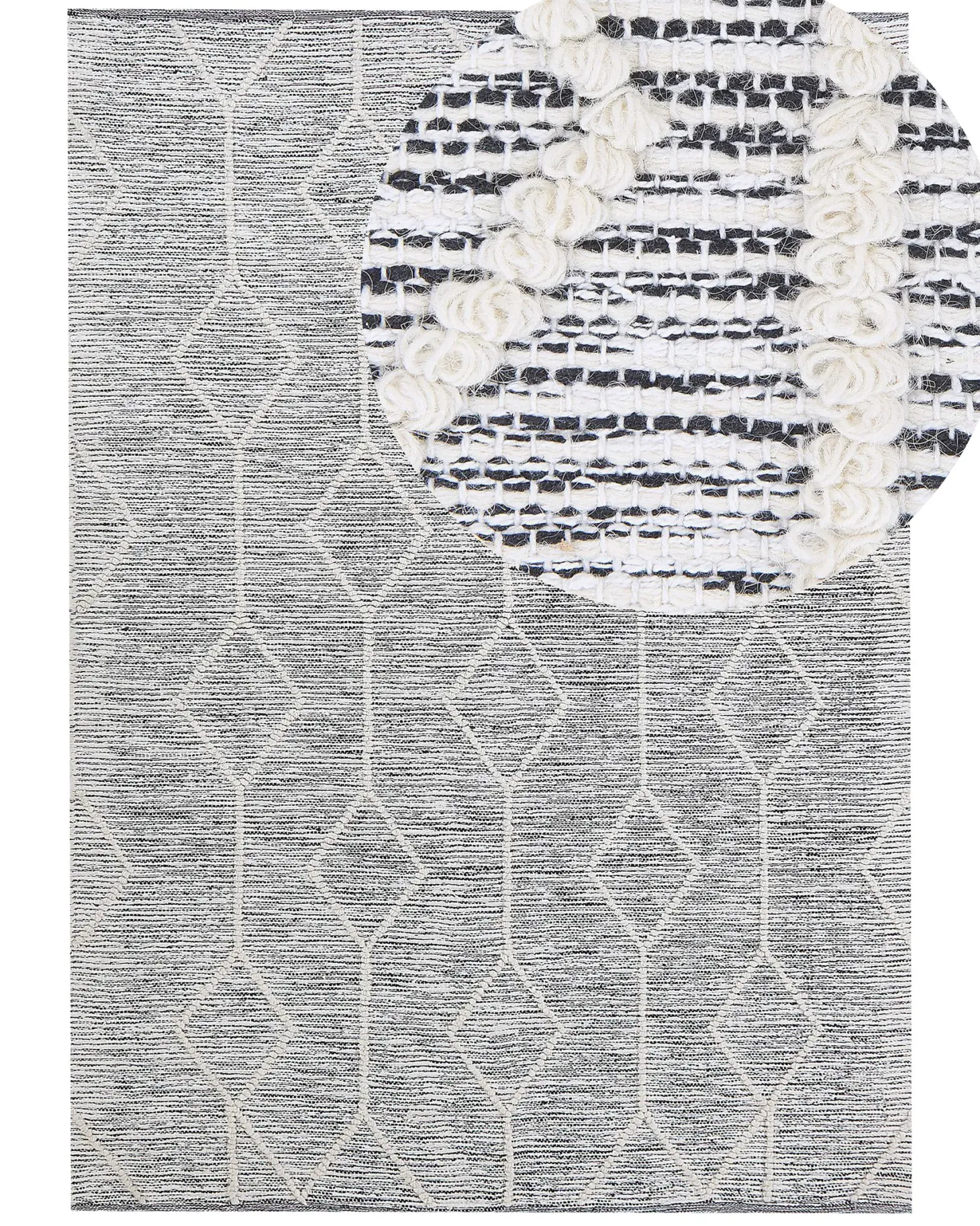 Dywan EDREMIT Szary 140 x 200 cm Bawełna