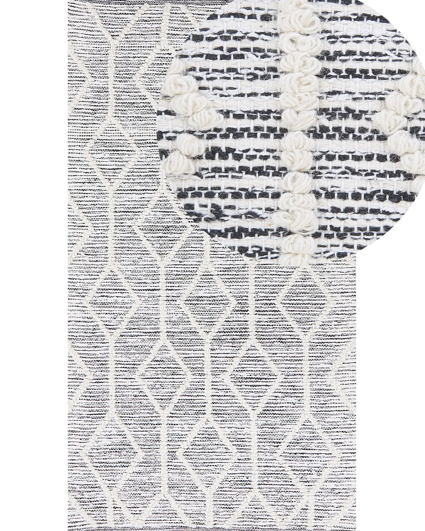 Dywan EDREMIT Szary 80 x 150 cm Wełna