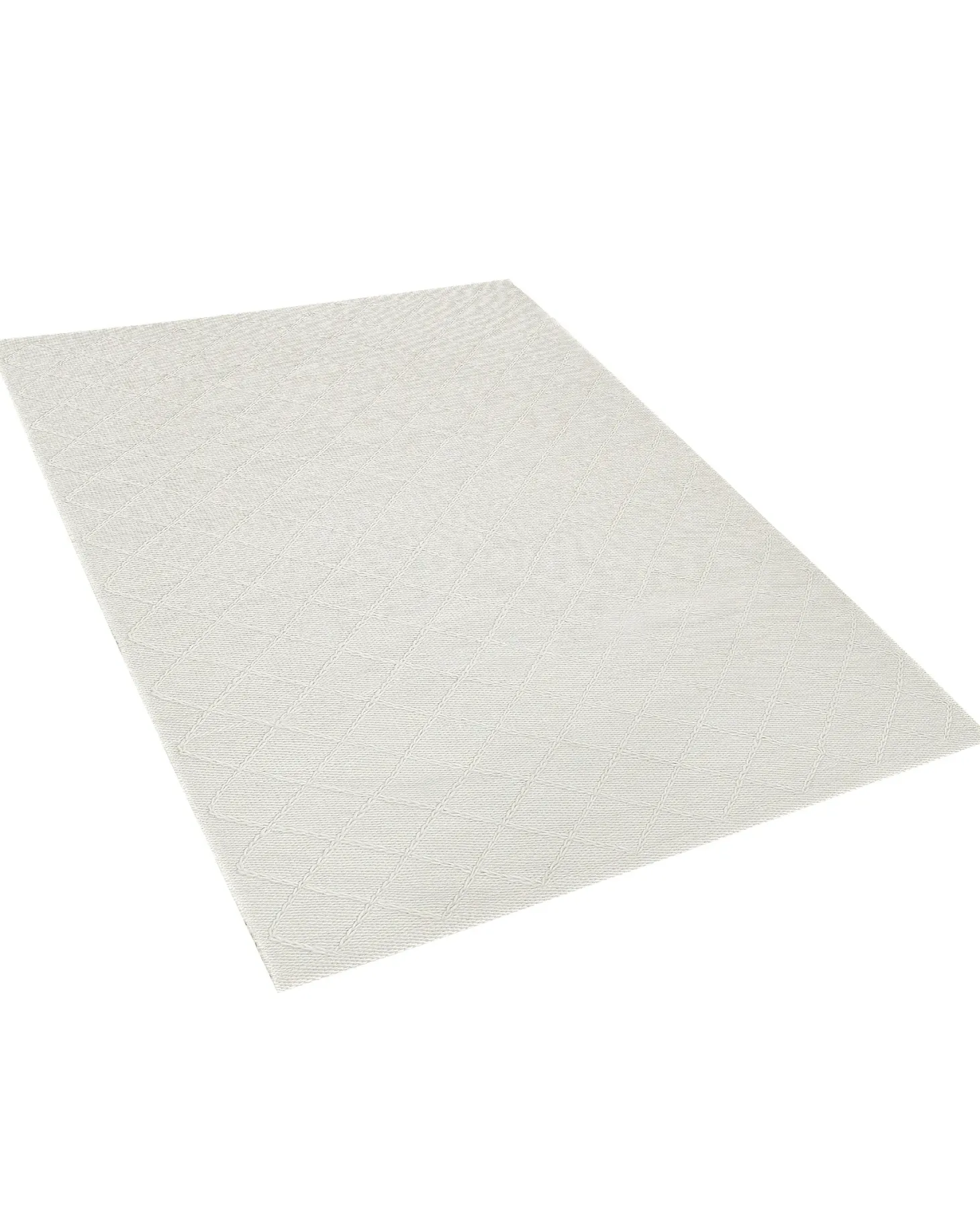 Dywan ELLEK Biały 160 x 230 cm Wełna