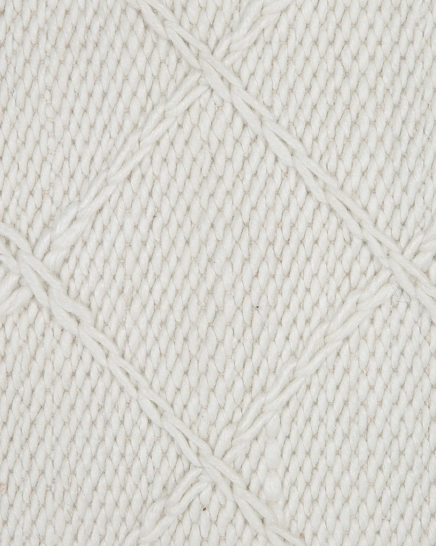 Dywan ELLEK Biały 160 x 230 cm Wełna