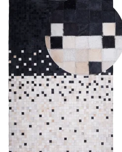 Dywan ERFELEK Czarny 160 x 230 cm Skóra naturalna
