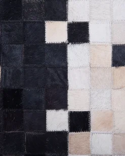 Dywan ERFELEK Czarny 160 x 230 cm Skóra naturalna