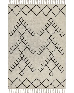 Dywan ERLER Jasnobeżowy 160 x 230 cm Bawełna