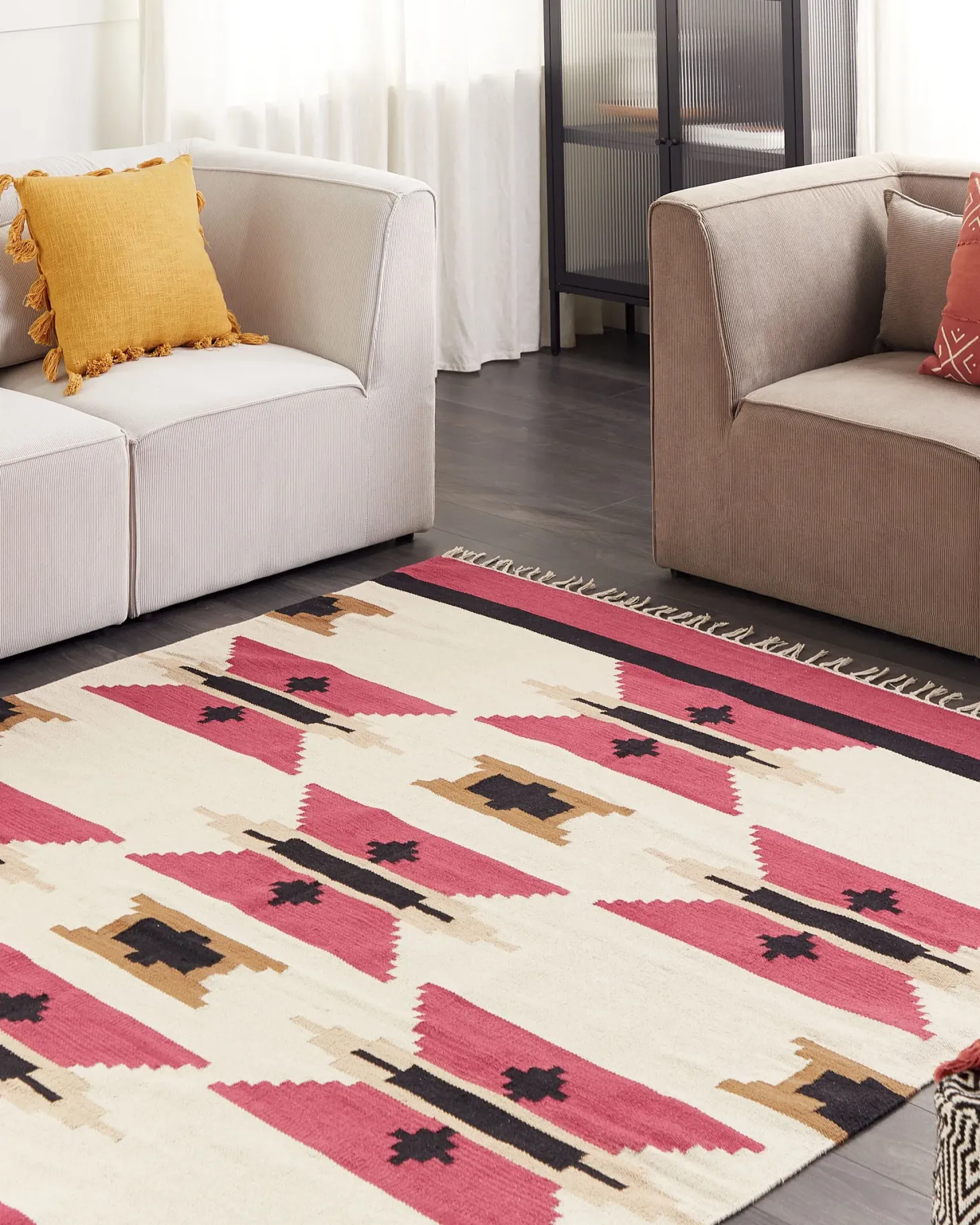 Dywan GARNI Kolorowy 200 x 300 cm Bawełna Kilim
