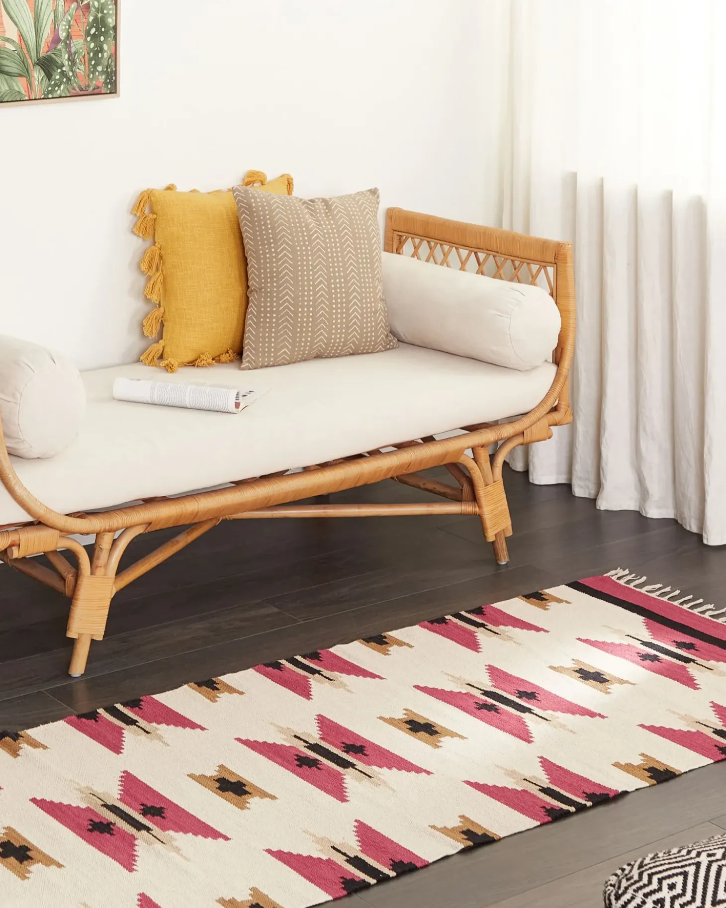 Sale Dywan GARNI Kolorowy Bawełna Kilim Chodniki|Chodniki