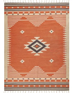 Dywan GAVAR Pomarańczowy 160 x 230 cm Bawełna Kilim