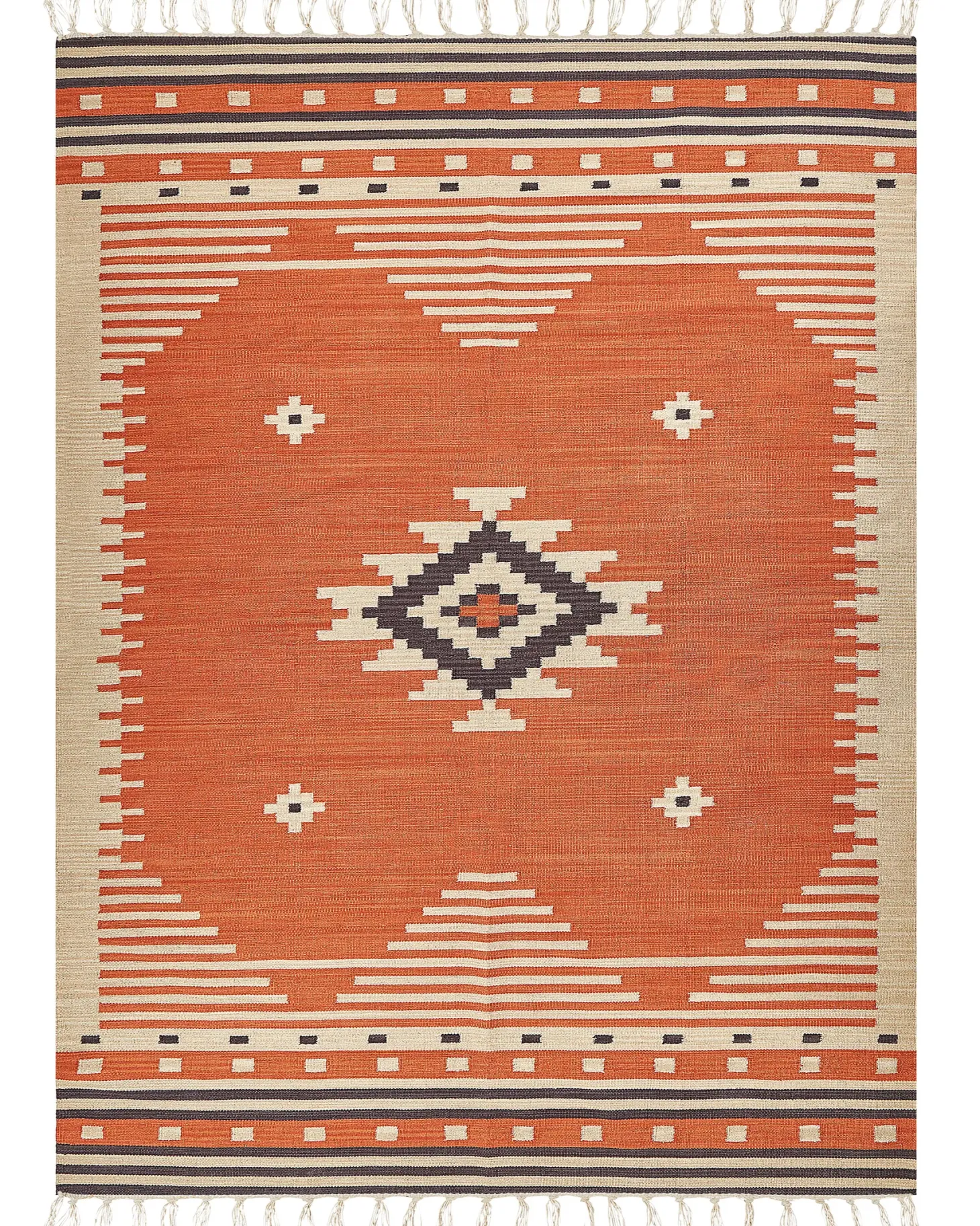 Dywan GAVAR Pomarańczowy 160 x 230 cm Bawełna Kilim