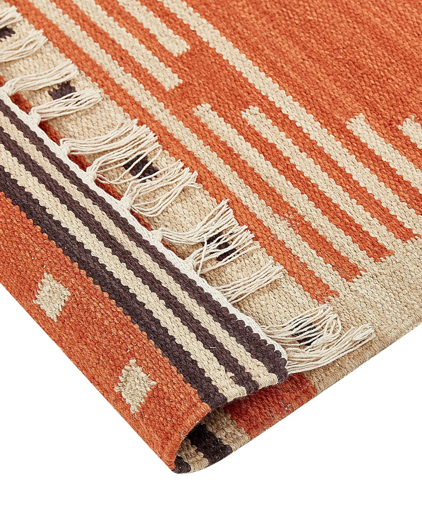 Dywan GAVAR Pomarańczowy 160 x 230 cm Bawełna Kilim