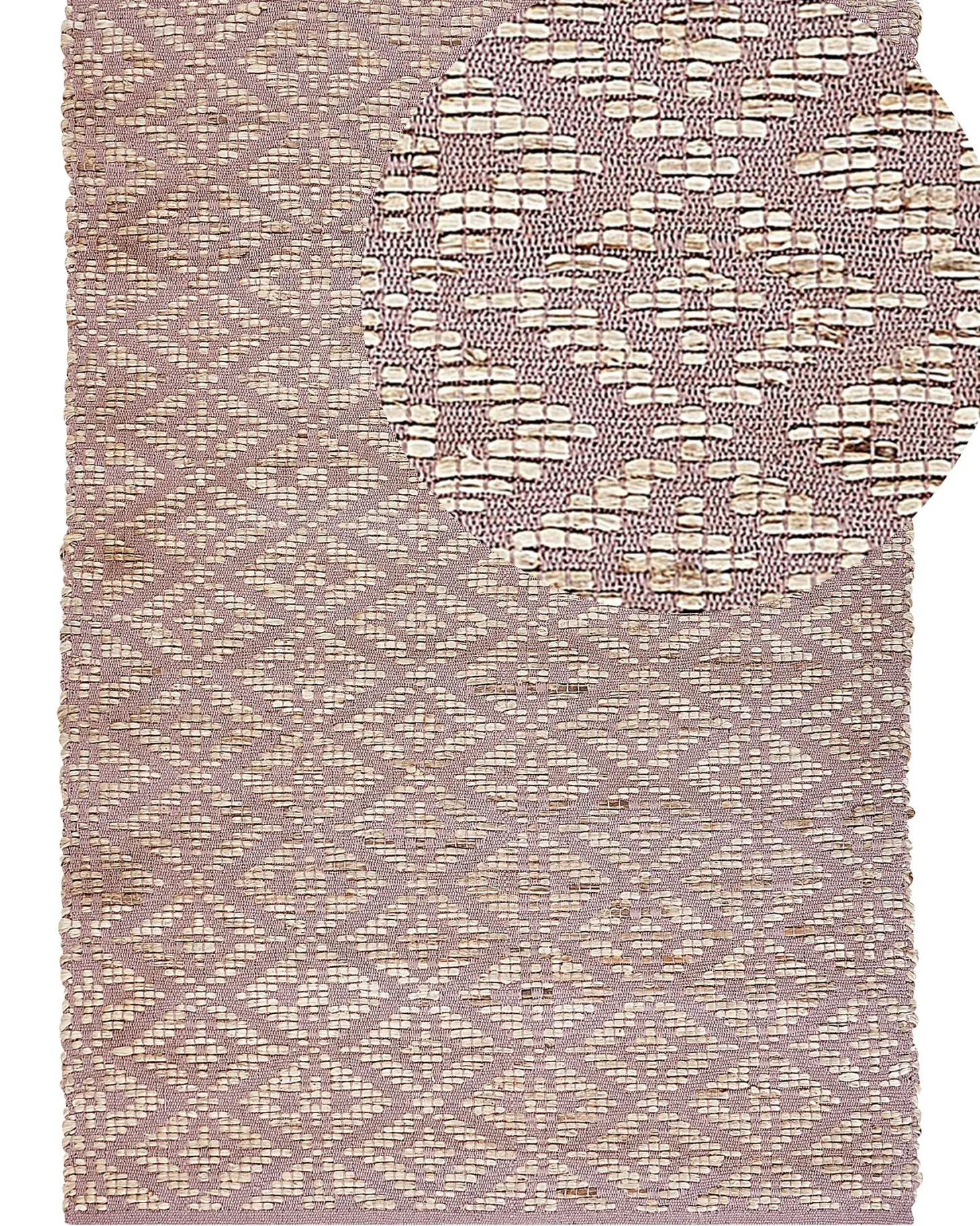 Dywan GERZE Różowy 160 x 230 cm Bawełna