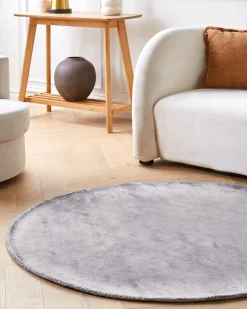 Dywan GESI II Jasnoszary ø 140 cm Wiskoza