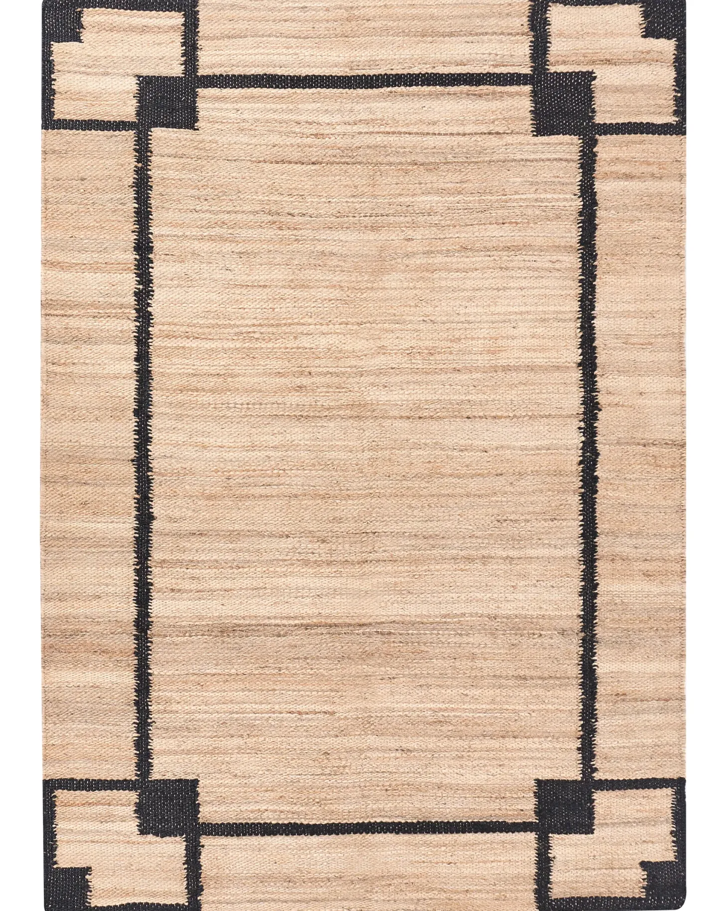Dywan GONDIA Czarny/ beżowy 160 x 230 cm Juta