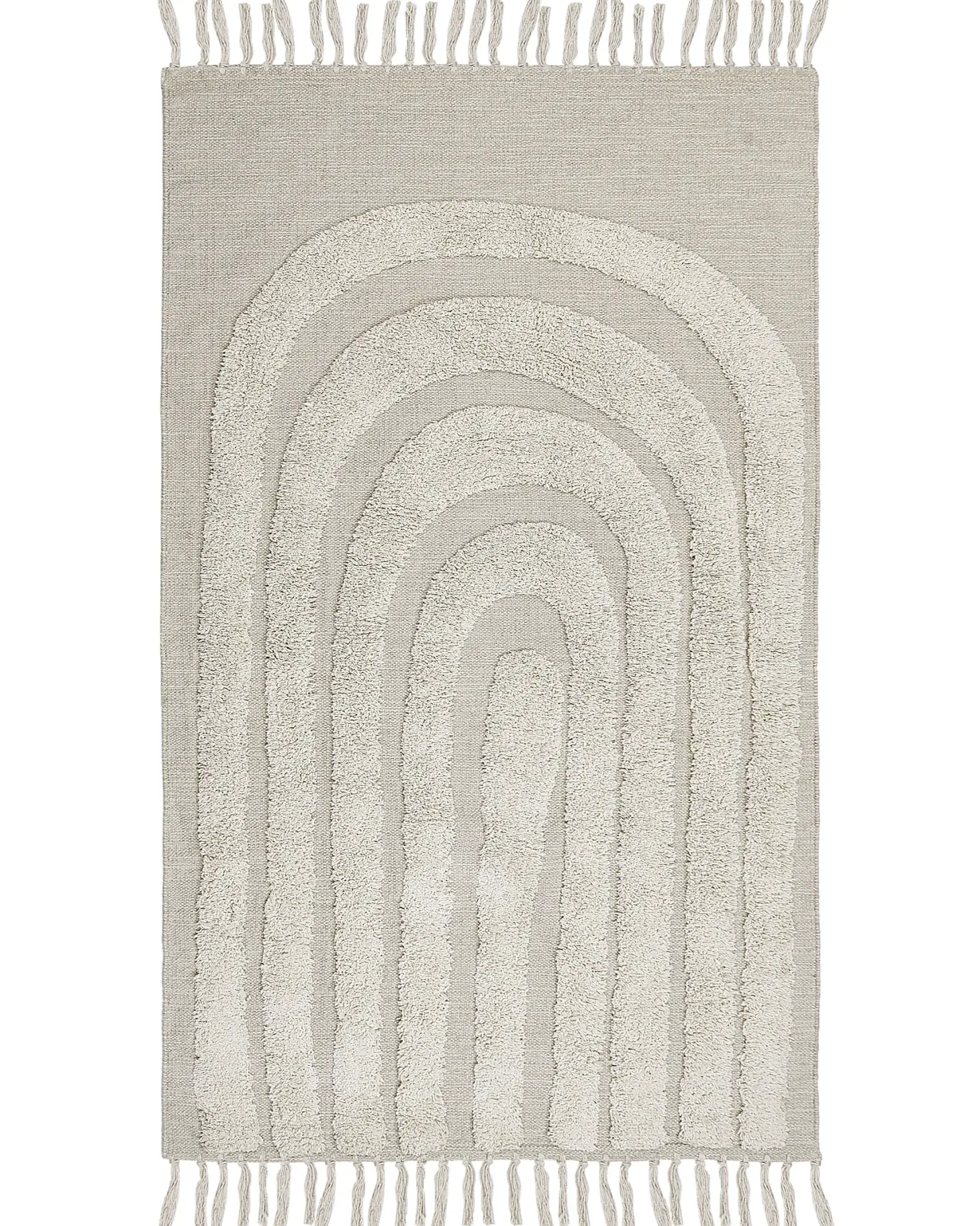 Dywan HAKKARI Jasnobeżowy 80 x 150 cm Bawełna