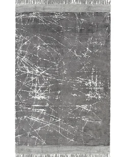Dywan HANLI Szary 160 x 230 cm Wiskoza