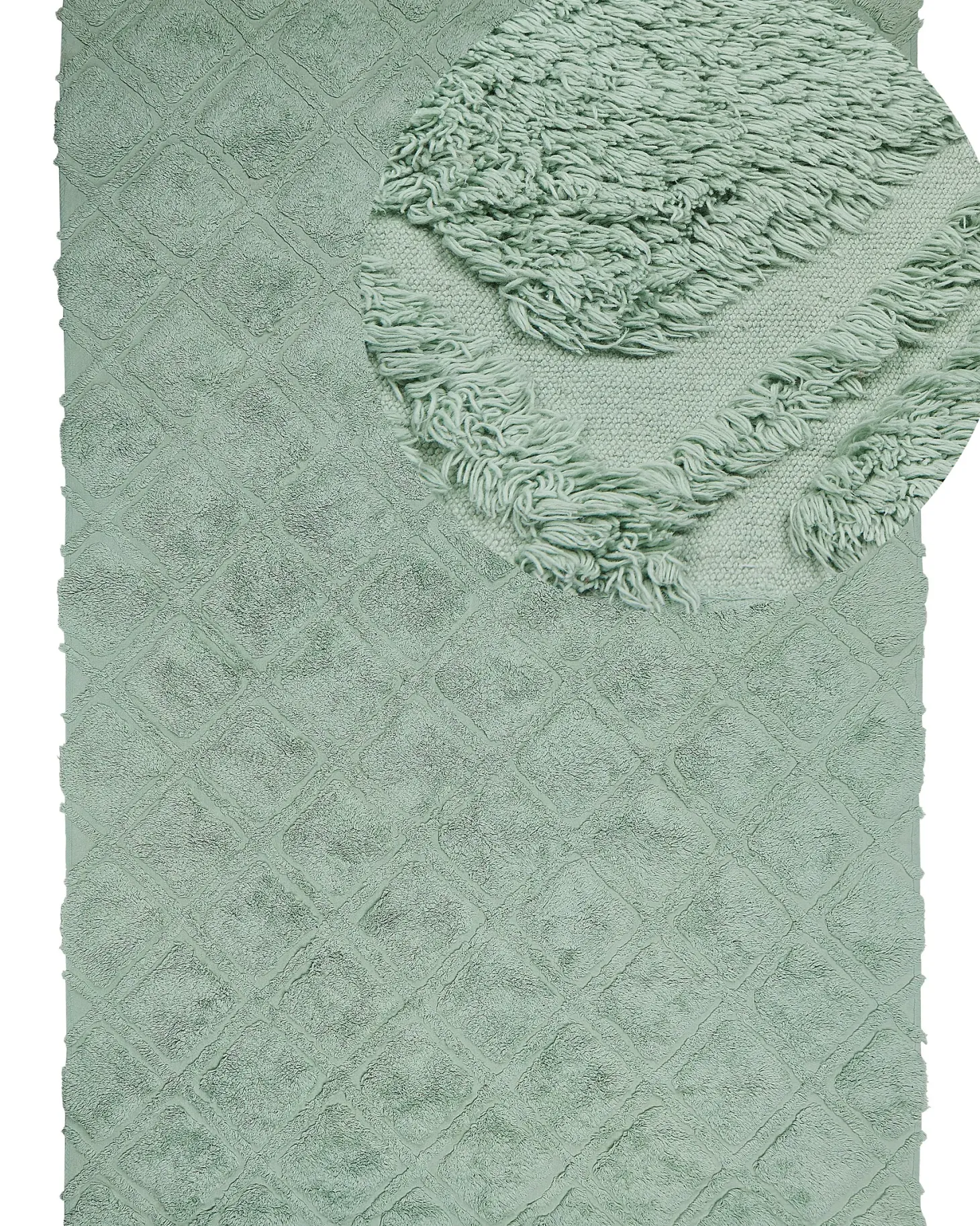 Dywan HATAY Jasnozielony 160 x 230 cm Bawełna