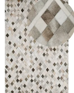 Dywan HIRKA Szary 160 x 230 cm Skóra naturalna