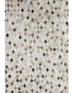 Dywan HIRKA Szary 160 x 230 cm Skóra naturalna
