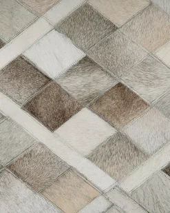 Dywan HIRKA Szary 160 x 230 cm Skóra naturalna