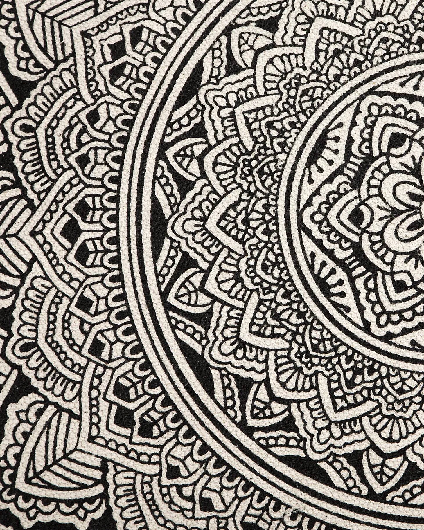 Dywan HIZAN Czarny ø 120 cm Bawełna